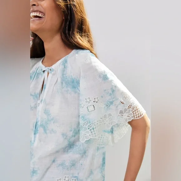 New Women’s Anthropologie Embroidered Tie-Dye Blouse!!🔥🔥🔥 - Picture 2 of 15